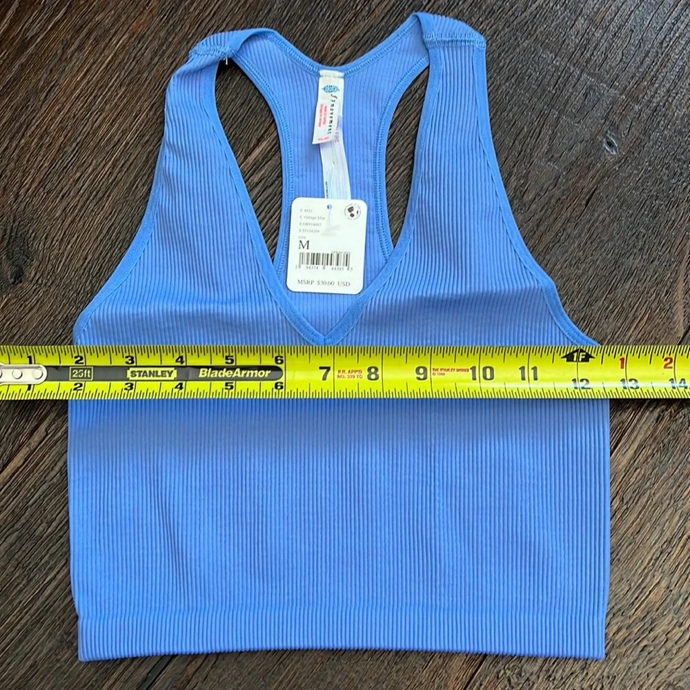 49. Free People Movement Free Throw Crop - Vintage Blue - Picture 7 of 11